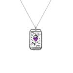 collier-carte-de-tarot-amour-argent
